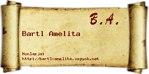 Bartl Amelita névjegykártya